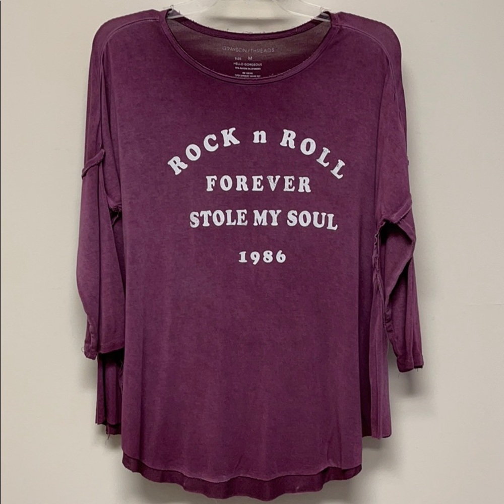 Grayson Threads Rock & Roll Forever Stole My Soul 1986 Tee Shirt